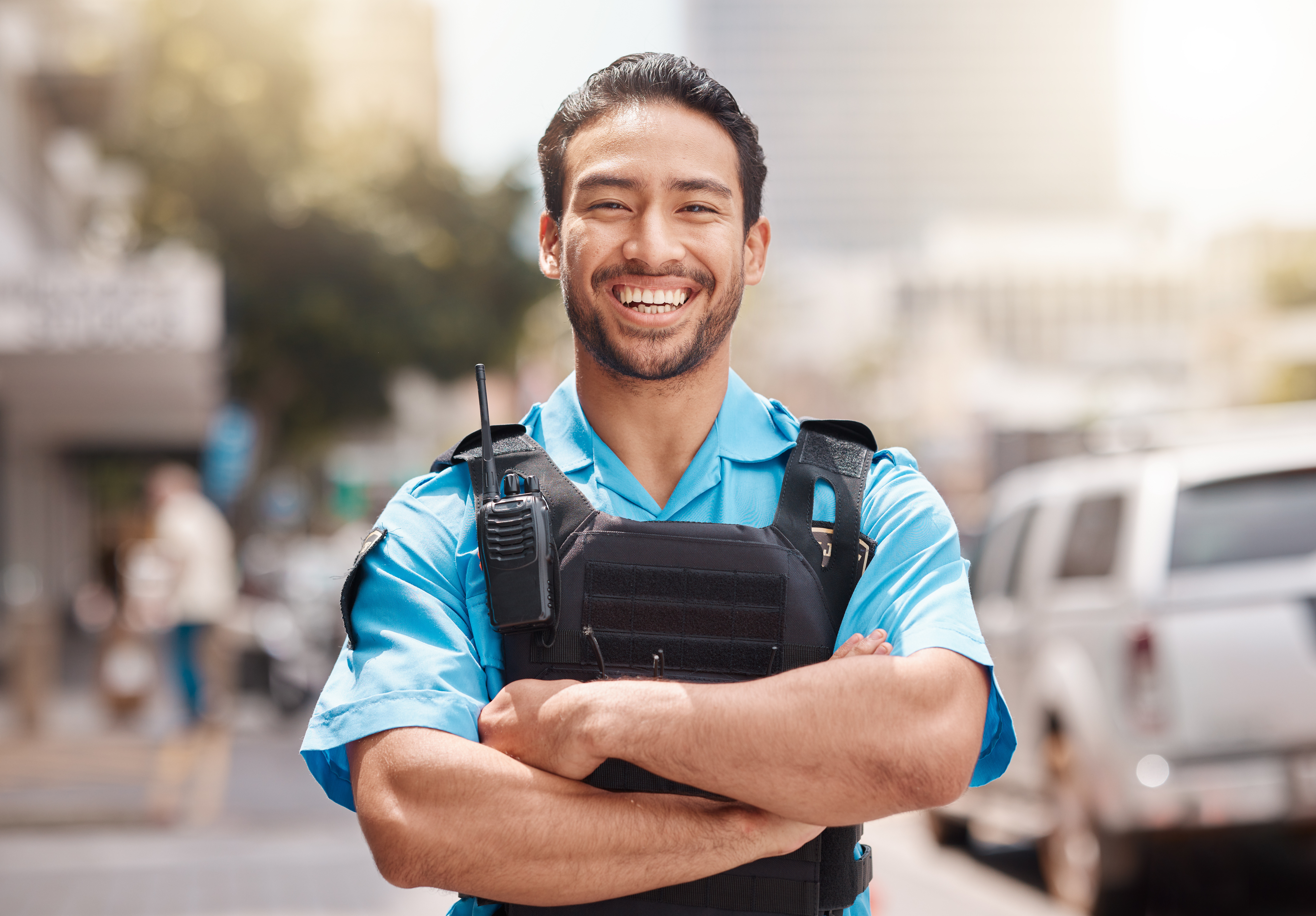 Uniformed security officer portrait
